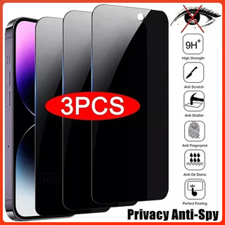 TuTu1-3PCS Anti-Spy Privacy Tempered Glass Screen Protector Compatible For iPhone 17 Air 16 16E 11 12 13 14 15 Pro Max XS Max XR X 6 7 8 Plus SE Full Cover Anti Spy Privacy Tempered Glass Screen p