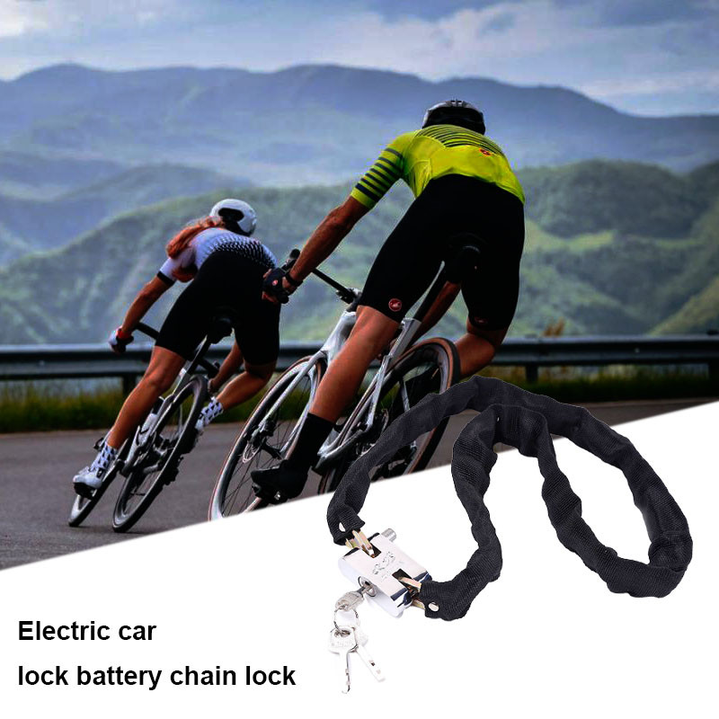 LIUOOP Electric Vehicle Lock Battery Iron Chain Lock Cloth Chain Lock Bicycle Anti-theft Lock