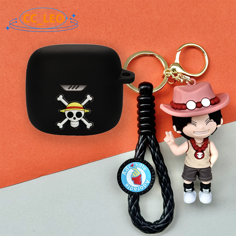 For JBL TUNE FLEX 2 Case Cartoon Mario Cute Piggy Keychain JBL TUNE FLEX 2 Shockproof Shell Protective Sleeve One Piece Luffy Pendant - รูปที่ 6