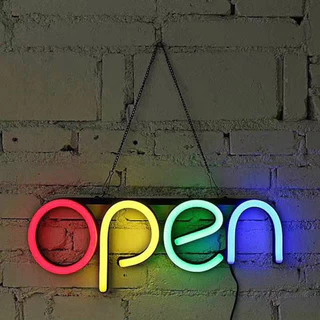 🌈การจัดส่งจากประเทศไทย🌈 ป้ายนีออน LED เปิด ป้าย นํา ป้ายตัวอักษร วิ่ง เปิด นีออน นีออนเปิดหน้าต่างร้านค้า ไฟกลางคืนสีสันสดใสสว่างเป็นพิเศษ Open neon sign LED