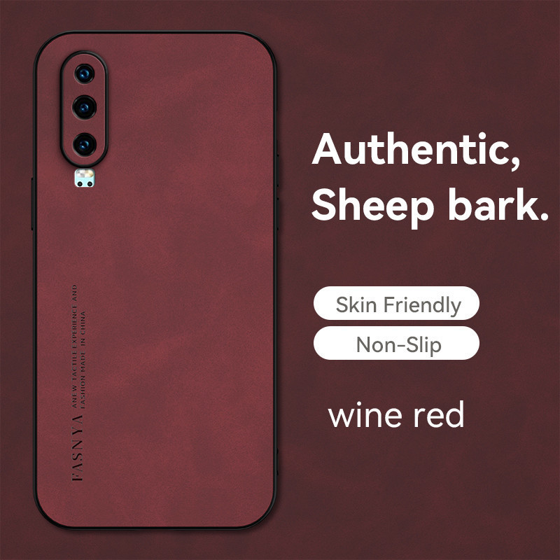 เคส Huawei P30 ELE-L29, ELE-L09, ELE-AL00, ELE-TL00, ELE-L04 หนังแกะสไตล์มินิมอล เป็นมิตรกับผิวและเค