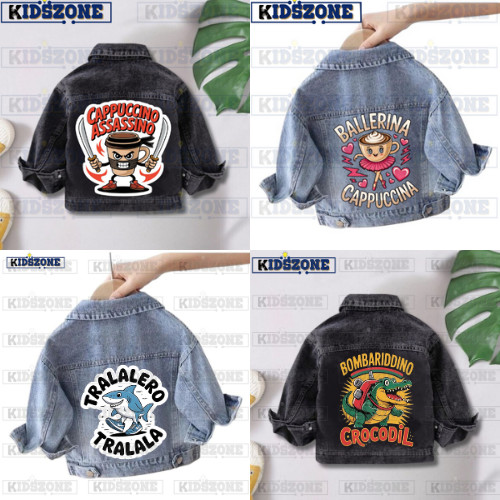 ANOMALI CHARACTER CHILDRENS JEANS JACKET AGE 1 - 7 YEARS SNOW BLUE & SNOW BLACK