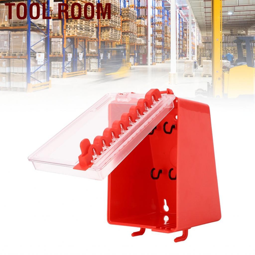 Tool Room-th Lockout Tagout Box Kit 8 Hole Key Station Lock พร้อมแผงโปร่งใส 4.72 x 3.86 7.09in Porta