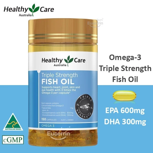 Healthy Care Triple Strength Fish Oil 150 Capsules น้ำมันปลา บำรุงสมอง บำรุงหัวใจ ข้อต่อ