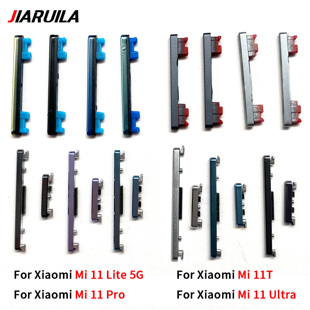 สําหรับ Xiaomi Mi 11 Lite 5G / Mi 11 Pro ปุ่มปรับระดับเสียง Ultra / Mi 11T + ปุ่มเปิดปิดส่วนทดแทน Buttton