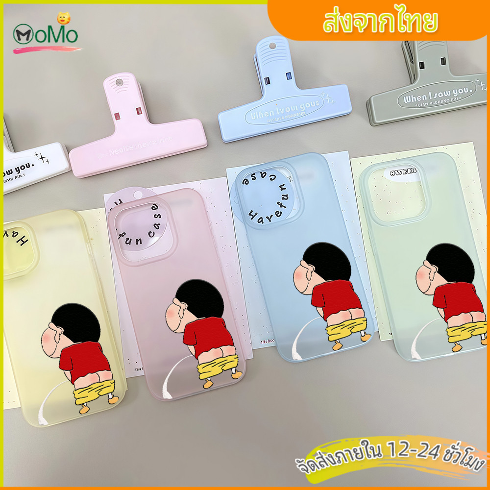 เคสสำหรับไอโฟนคู่รัก การ์ตูนน่ารัก ชินชิน กันกระแทก สำหรับiPhone11 13promax 15plus 16 14 13 12mini XR/XSMax 7 8 SE2020