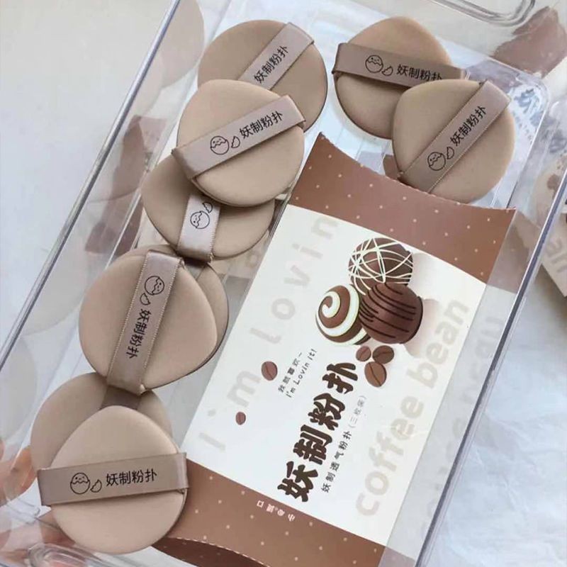 妖制气垫粉扑菠萝蛋黄派皮面透气粉扑粉底液专用干湿两用Monster Air Cushion Powder Puff Pineapple Egg Yolk Pie Leather Face Breath