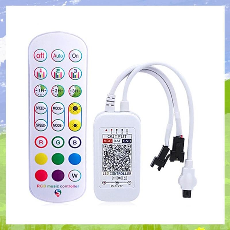 WS2812B Controller สําหรับแอดเดรส LED Strip Light 5050 RGB LED เทป 24Key Remote Music Smart Controll