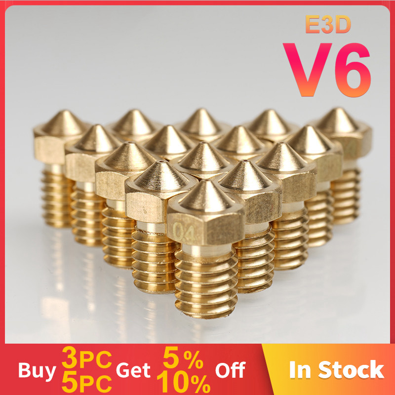 Wholesale V6 V5 Nozzles For 3D Printer Hotend 1.75mm Filament J-head Nozzles For E3D V6 Hotend Prusa