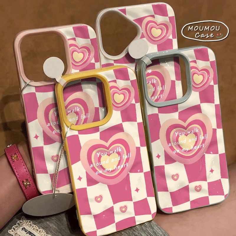 IPhone 15 11 13 16 12 14 Pro Max 7 8 15 14 16 Plus Case Love Heart Star Water Striped Ripple ริ้วรอย