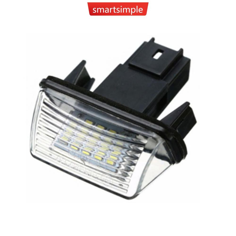 SMARTSIMPLE 1PC 18LED รถป้ายทะเบียนโคมไฟ 12V 6500K สําหรับ Peugeot 206 207 307 308 406 407 สําหรับ C