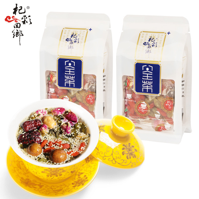【ชาสมุนไพรสูตรราชวงศ์】ชาก๋วย碗 8 อย่าง (八宝茶) - 2 รสชาติ: กุหลาบ & ซอสดอกโอสมา 88g กลิ่นหอมละมุน ดื่มไม่เลี่ยน