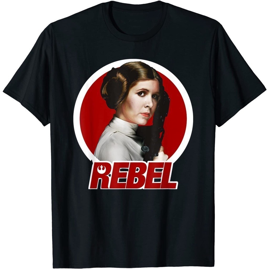 เสื้อยืดผู้ใหญ่ Tar Wars Princess Leia Original REBEL Badge Graphic