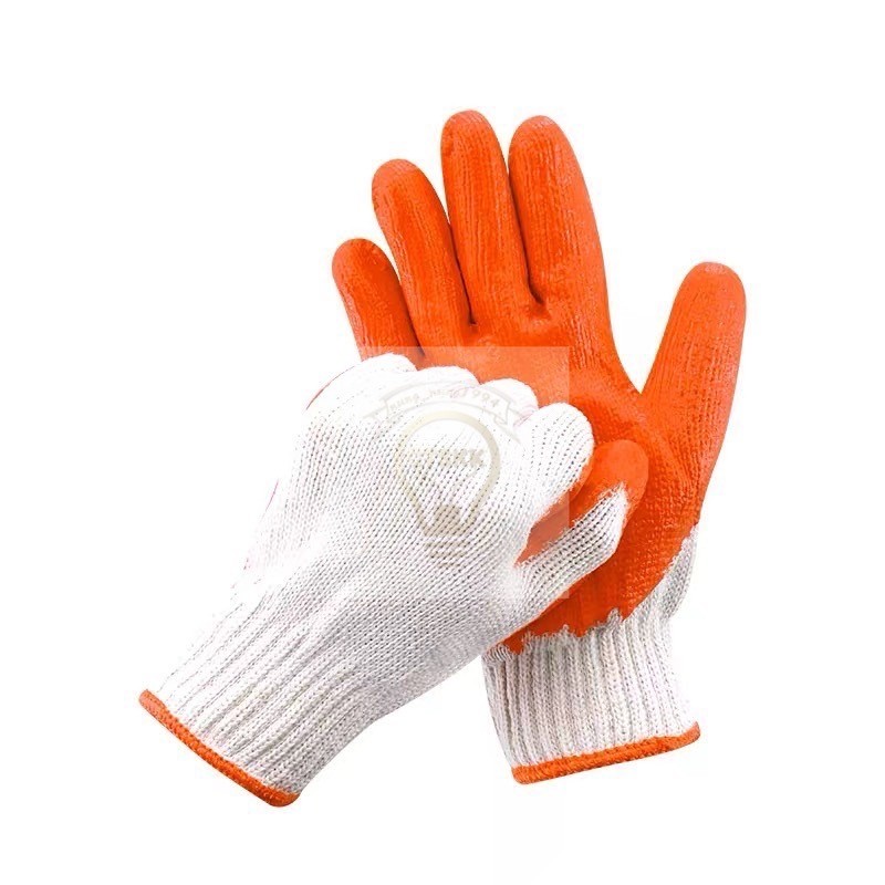 รับประกันสินค้า ถุงมือผ้าเคลือบยางพาราอเนกประสงค์ (1แพค12คู่) ตราช้างสามเศียร ของแท้ พร้อมส่ง