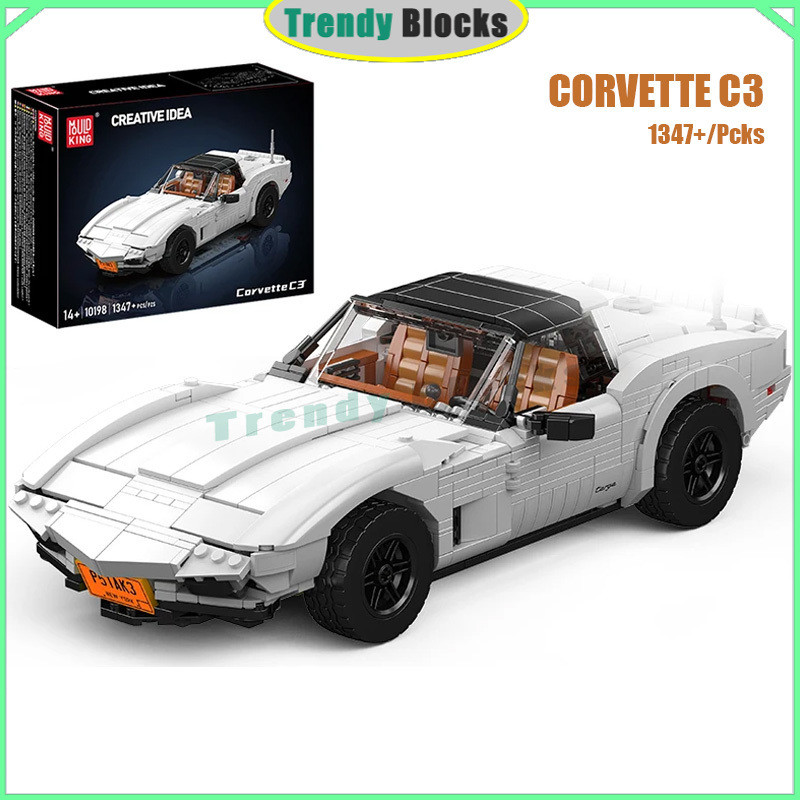 10198 Corvette C3 Vintage รถ Building Blocks Assembly Super Sport รถอิฐชุดของเล่นสําหรับชายเด็ก