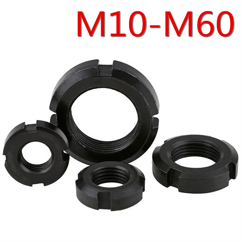 Round Nut Locking M10M12M14M16M18M20M22M25/M60 Slot Stop Four Slot Screw Cap Locking