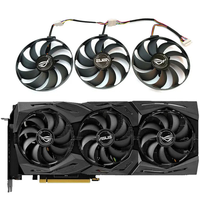 ใหม่ 1 ชุด T129215SU FDC10H12S9-C RTX 2080 Ti GPU พัดลม,สําหรับ ASUS ROG-STRAIX-RTX 20802080Ti2080S2