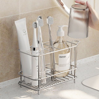 COD ที่วางแปรงสีฟัน ชั้นวางแปรงสีฟันไฟฟ้า สเตนเลส ทรงสี่เหลี…