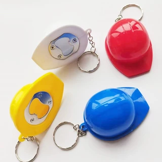 พลาสติกที่มีสีสัน3จําลองหมวกนิรภัยที่เปิดขวดพวงกุญแจก่อสร้างกระเป๋าเป้สะพายหลังแขวนเครื่องประดับที่สําคัญจี้ของขวัญ
