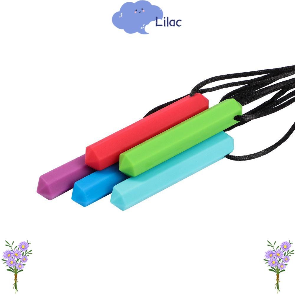 LILAC สร้อยคอเคี้ยวหนึบเด็กการงอกของฟัน ADHD กัดเด็กของเล่นเด็กการงอกของฟัน