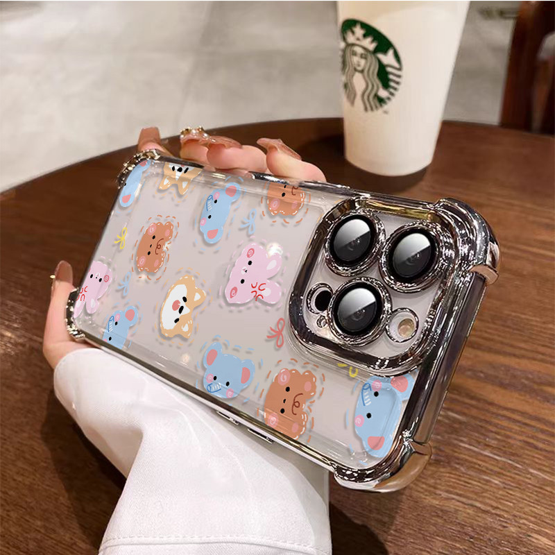 3 in1 สัตว์น่ารักสําหรับ Honor 400 Lite 400 PRO 100 PRO 200 300 PRO 300U เคสโทรศัพท์ Soft Anti fall กรณี