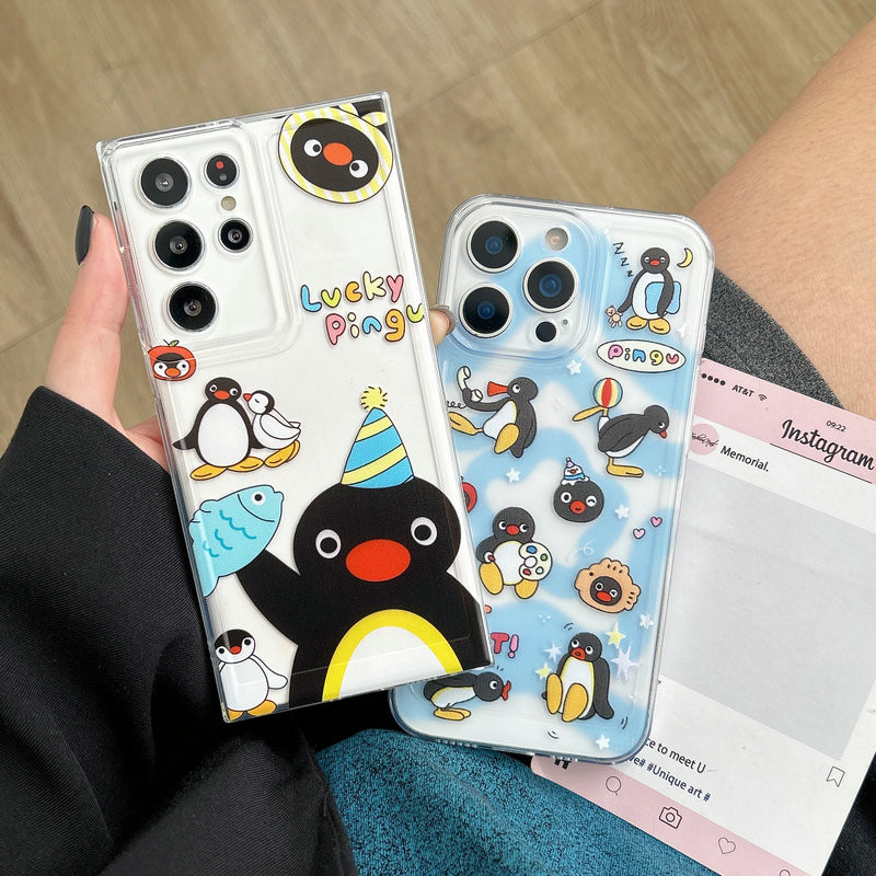 เคสเพนกวินน่ารัก Samsung Galaxy S25edge S24 Ultra S25 Ultra S22 S23 Ultra S24 FE S20FE S21Ultra Note