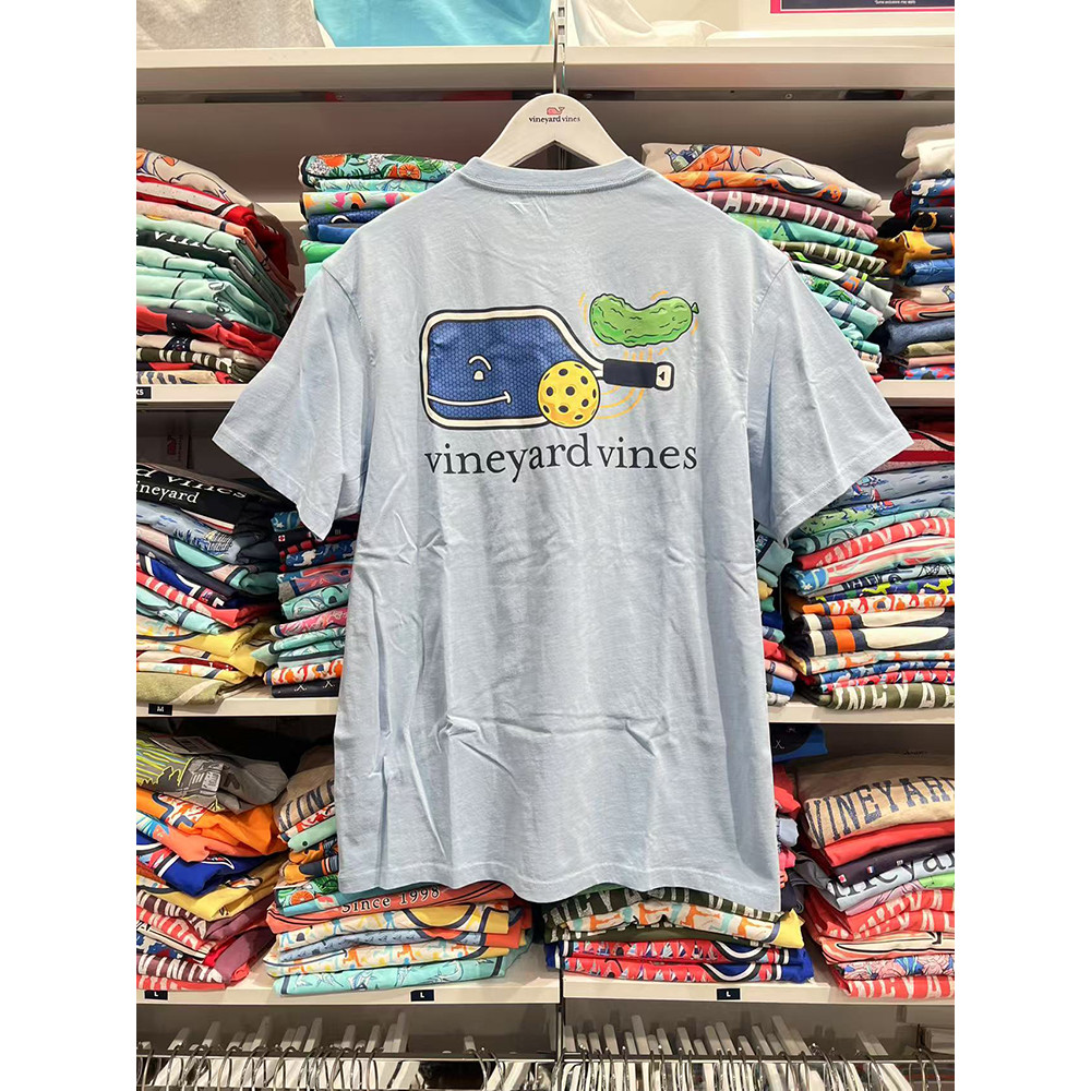 เสื้อยืดผู้ชาย Vineyard Vines ออกแบบลายว्वเอลฟ์ พิมพ์แขนสั้น ทรงโอเวอร์ไซซ์ ราคา ถูกที่สุด ดีลบีเคเค แกลเลอรีภาพที่ 7