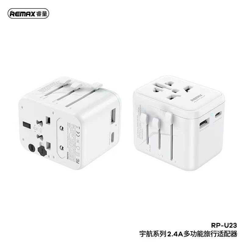 Remax RP-U23 ASTRO SERIES - 2.4A อะแดปเตอร์ชาร์จ 12W - UK EU US AU ปลั๊กอะแดปเตอร์