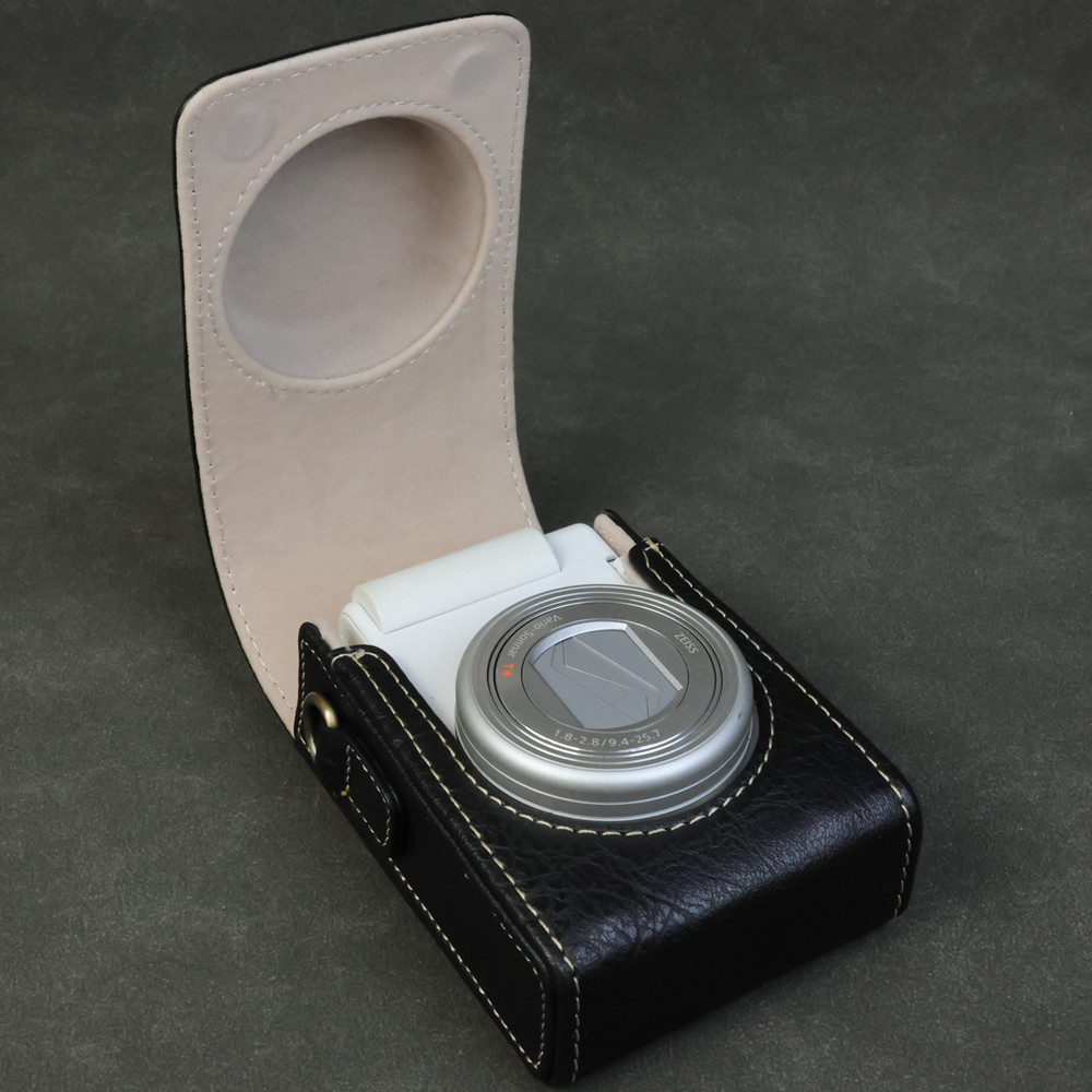กระเป๋ากล้องหนัง PU สําหรับกล้อง Sony ZV-1 DSC-RX100 Mark II III IV V VI VII