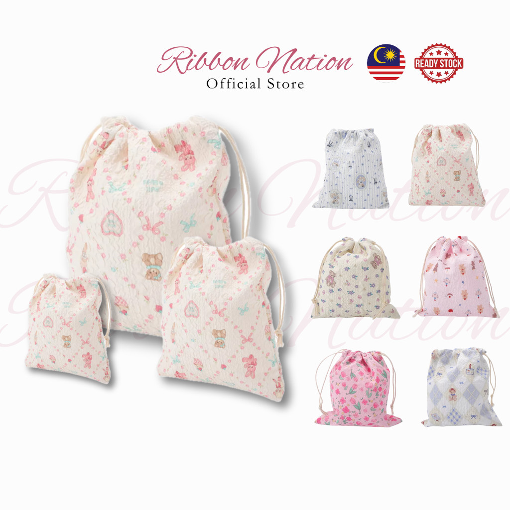 🎀 🇲🇾 🇲🇾🎀 Drawstring SML Mastic Bag กระเป๋าแต่งหน้า กระเป๋าลิปสติก Travel Organizer Mini Wallet Doorg