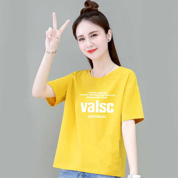 เสื้อยืด aimer เสื้อยืด เสื้อยืดผ้าฝ้ายแท้แขนสั้น สไตล์ใหม่สำหรับฤดูร้อน ไซส์ใหญ่ใส่สบายและหลวม