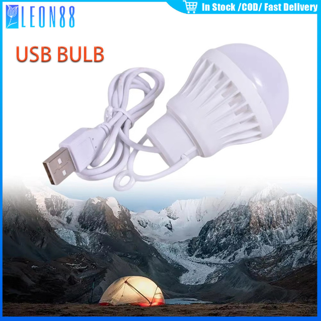 ของมาใหม่！หลอดไฟLEDไฟ5V 12W 5W 3W  เสียบช่องUSB สายยาว120CM พกพาสะดวก
