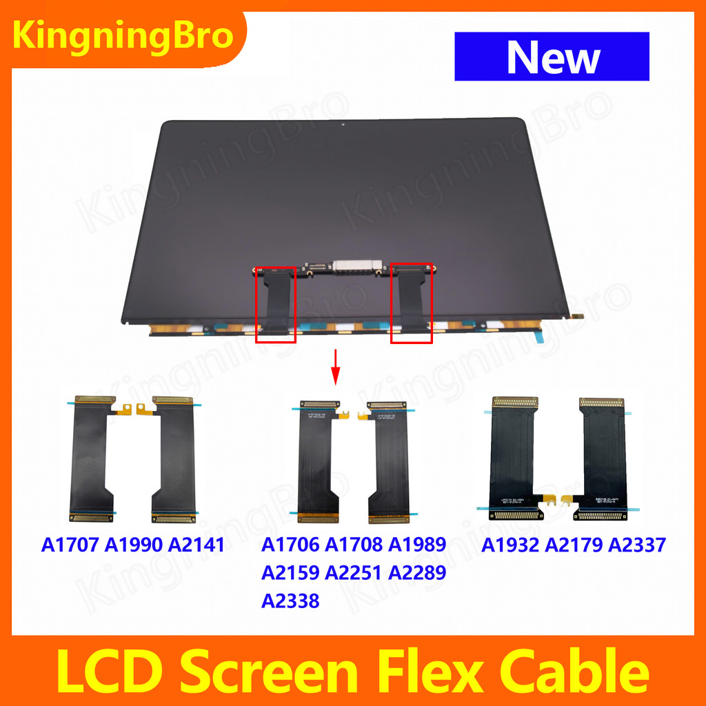 1 คู่สาย LCD ใหม่สําหรับ MacBook Pro A1707 A1706 A1708 A2159 A2141 A2251 A2289 A2338 Air A2179 A1932 A2337 หน้าจอ LCD Flex สาย