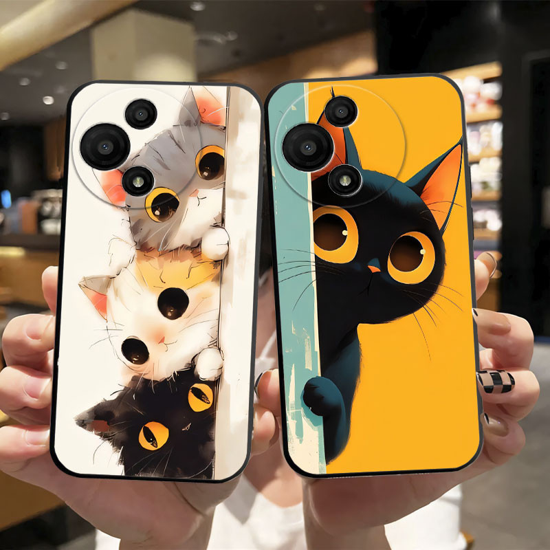 เคสโทรศัพท์สําหรับ TCL 60 SE TCL 605 T517H T517D กรณีซิลิโคนอ่อนนุ่มป้องกันสําหรับ TCL 60R 5G T519H แฟชั่นพิมพ์กันชนกรณีสีดํา