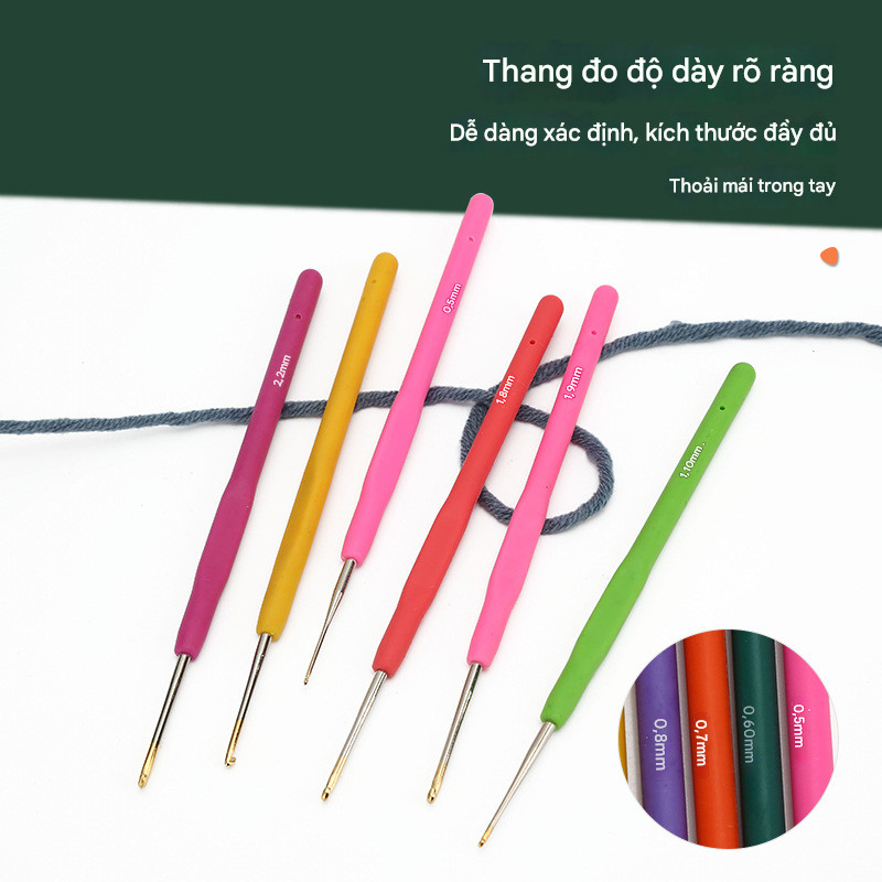 เข็มโครเชต์ - เข็มโครเชต์แบบยืดหยุ่น 1.0mm-2.5mm-PA001