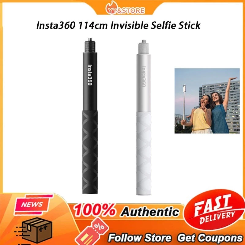 ต้นฉบับใหม่Insta360 114 ซม.ไม้เซลฟี่ที่มองไม่เห็นสําหรับ Insta360 X5/X4 Air/X4/Ace Pro 2/Ace Pro /ONE X3 / GO 3S