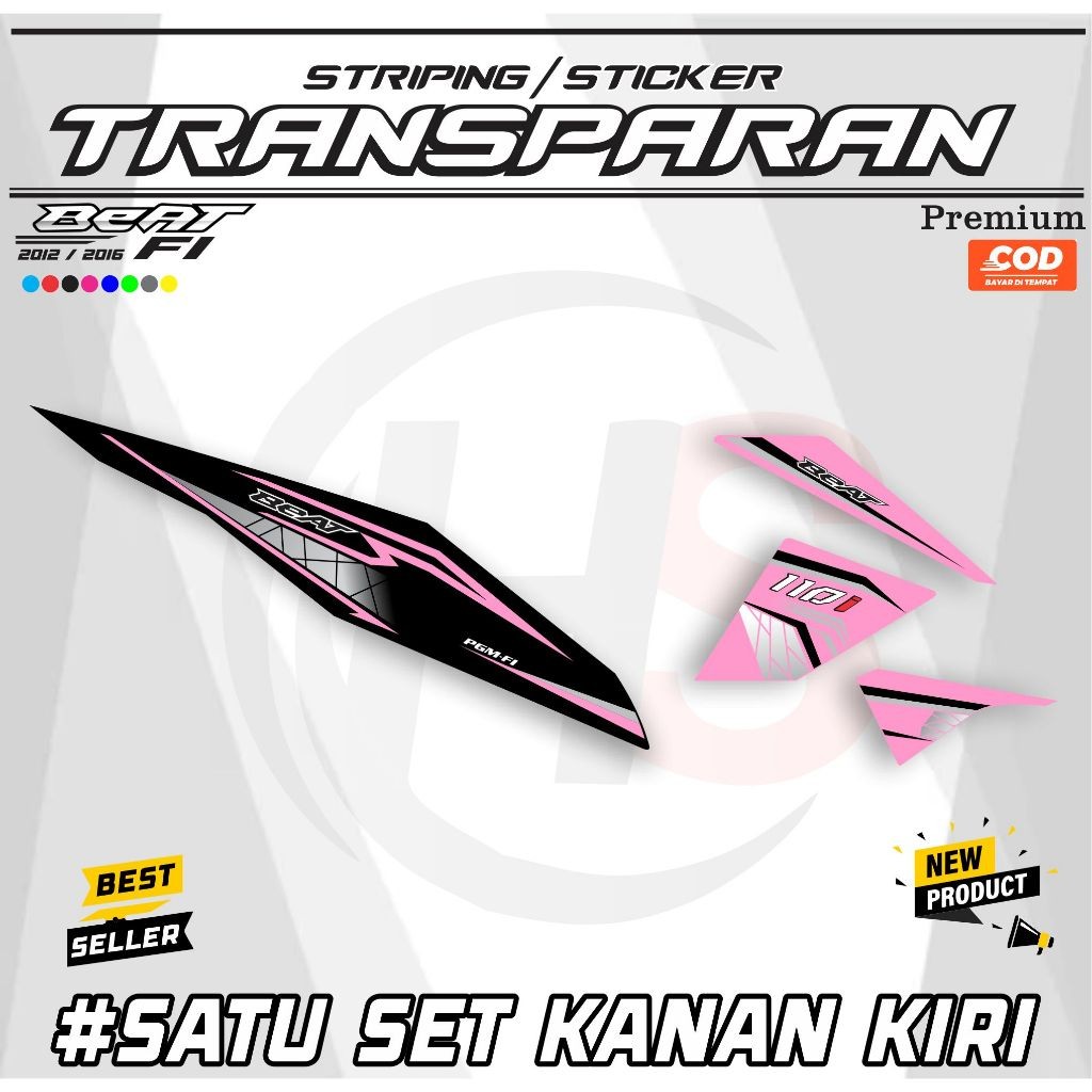 STRIPING BEAT FI ใหม่สติกเกอร์ UV LAST SIMPLE DESIGN H82