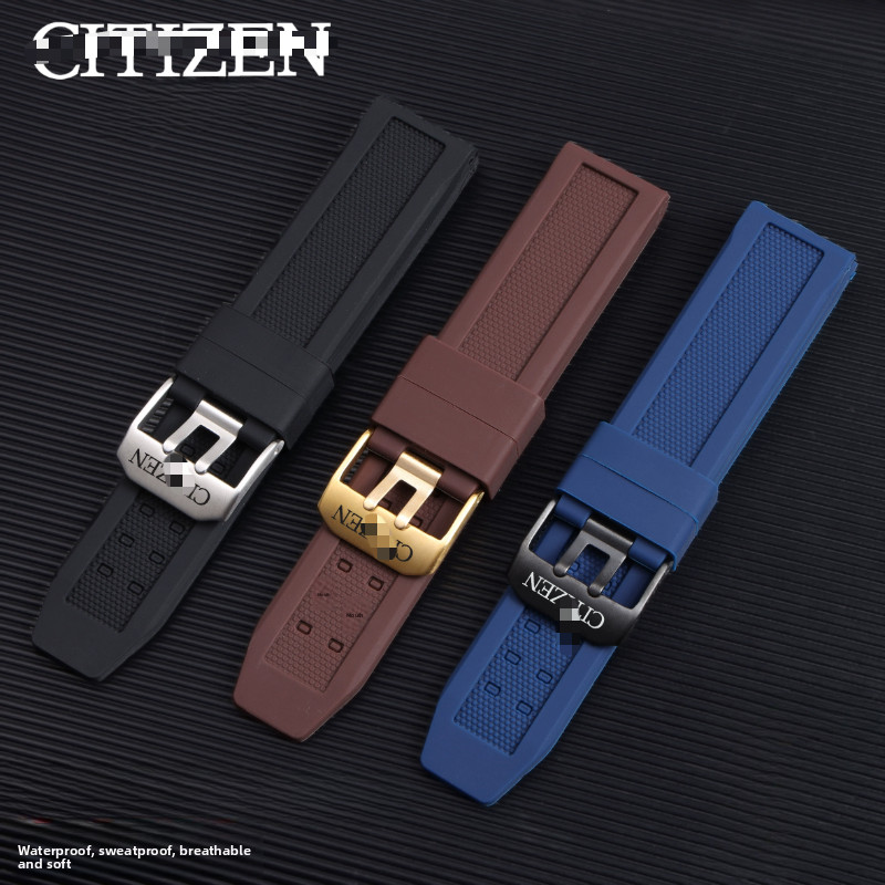 20/21/22/23/24mm สายซิลิโคนสําหรับ Ctizen Promaster Eco-Drive Blue Angels (1st/2nd Gen) - สายนาฬิกากันน้ําแบบนุ่ม
