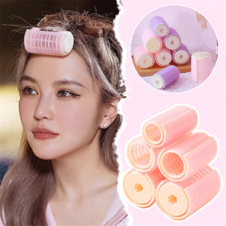 ลูกกลิ้งผมแบบมีกาวในตัว Heatless Hair Curlers Air Bangs Curling Roller ผู้หญิง Lazy Curler