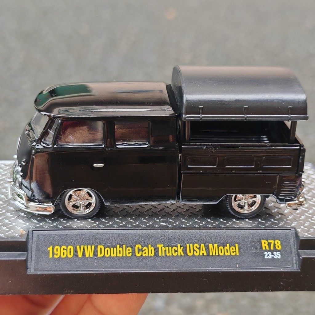 ⭐24ชม.⭐1/64 M2 รถรุ่น 1960 Volkswagen Van VW Double Cab รถบรรทุก USA โลหะผสมโมเดลรถDiecast