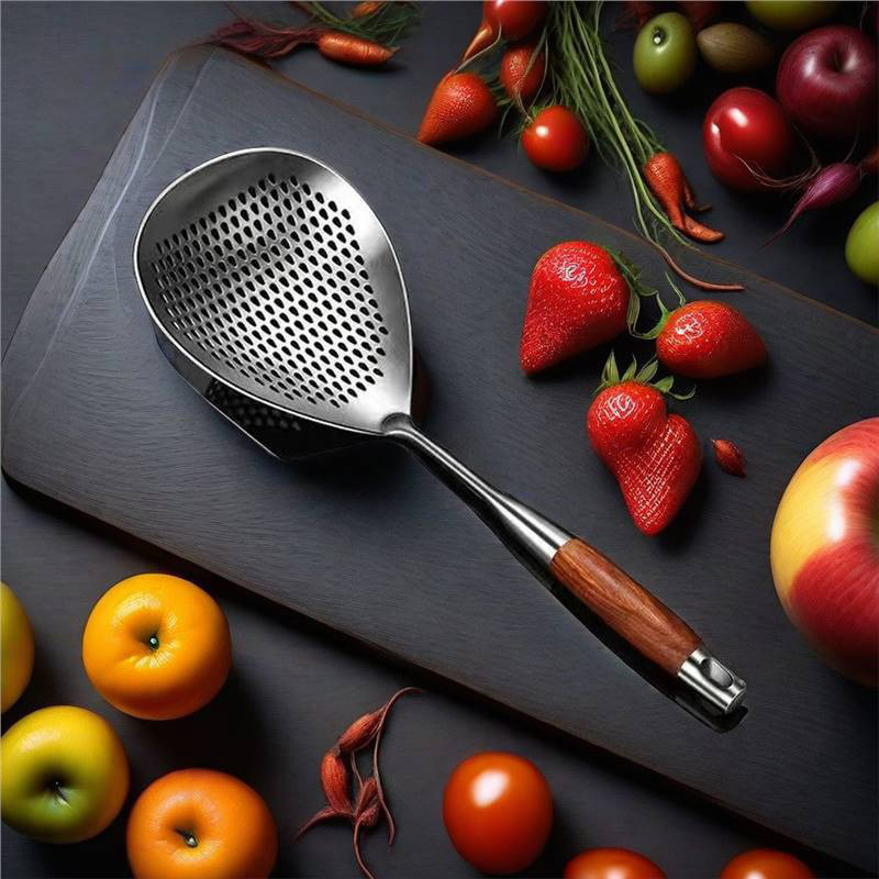 กระชอน กระชอนสแตนเลส กระชอนกรองอาหาร S/M/L กระชอนปากกว้าง - รูปที่ 6