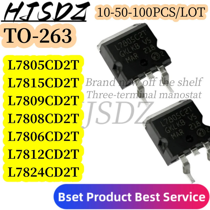 1-5PCS L7805C2T L7805CD2T TO263 L7812CD2T L7812C2T L7806C2T L7808C2T L7809C2T L7815C2T L6C2T L7802T 