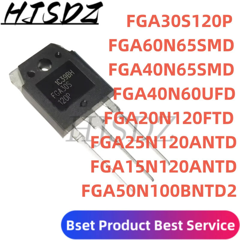 1-5PCS FGA15N120ANTD FGA25N120ANTD FGA60N65SMD FGA40N60UFD FGA30S120P FGA40N65SMD FGL40N120AND TO-24