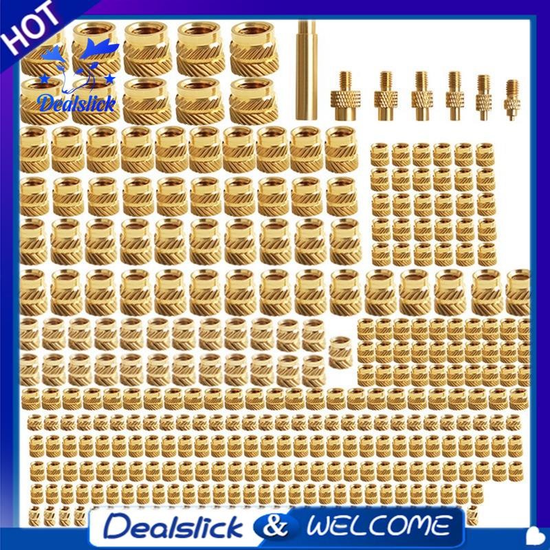 3D เครื่องพิมพ์ Hot Melt ความร้อน Knurled Embed ทองเหลืองใส่ M2/M2.5/M3//M5/M6 345pcs W/7pcs ความร้อ