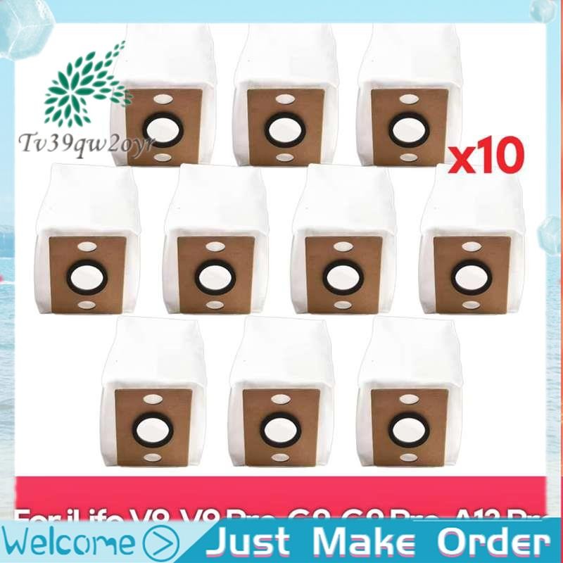 10PCS ถุงเก็บฝุ่นอะไหล่สําหรับ ILife V9, V9 Pro, G9, G9 Pro, A12 Pro Self Emptying หุ่นยนต์เครื่องดู