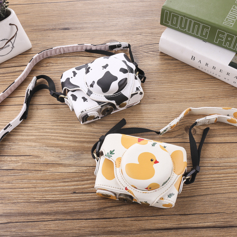 เหมาะสําหรับกระเป๋ากล้อง Sony ZV1 ZV1F การ์ดสีดํา Z-V1 ซองหนังรุ่นที่สองเคสป้องกันการ์ตูนน่ารักพร้อม