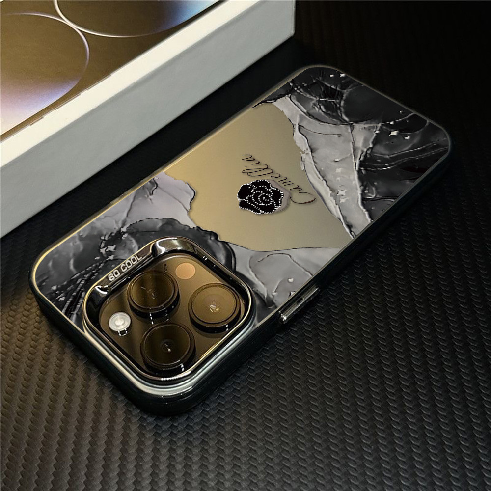 IMD เคส OPPO A5 Pro A3X A60 A79 A17 A16 A18 A15 A57 A54 A78 A5s A58 A53 A12 A38 A77 5G เคสกันกระแทกฝาหลังชุบเงินหรูหรา - รูปที่ 4