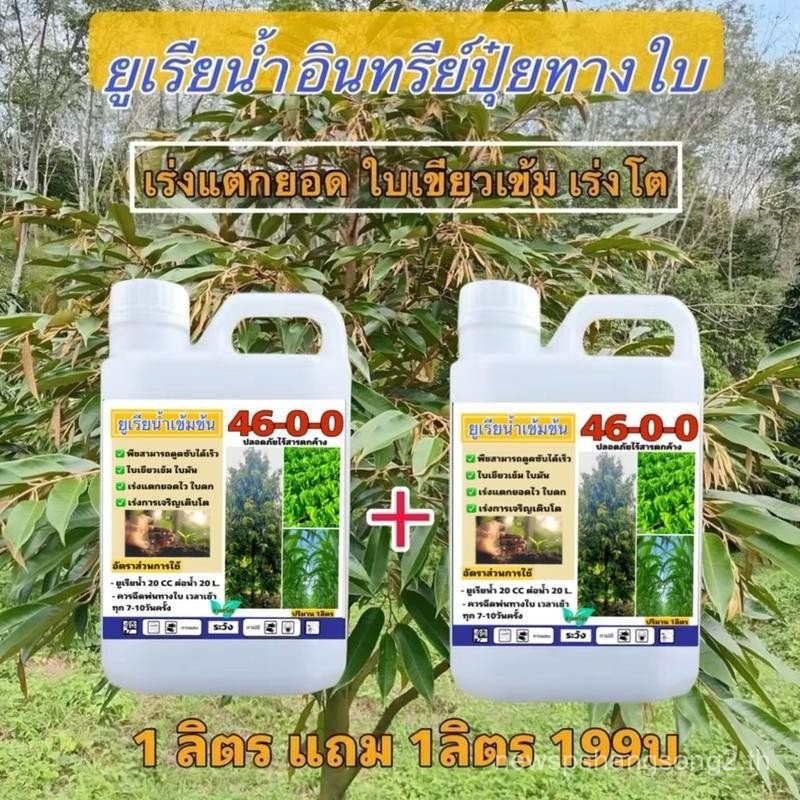 ยูเรียน้ำ 46-0-0 1ลิตร แถม 1ลิตร ปุ๋ยทางใบ อินทรีย์ ปุ๋ยน้ำ