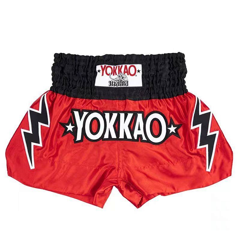 YOKKAO กางเกงขาสั้นมวยไทยสไตล์ใหม่ สำหรับทั้งผู้ชายและผู้หญิง สวมใส่ง่ายในการต่อสู้, Sanda และการฝึกลมบ้าง