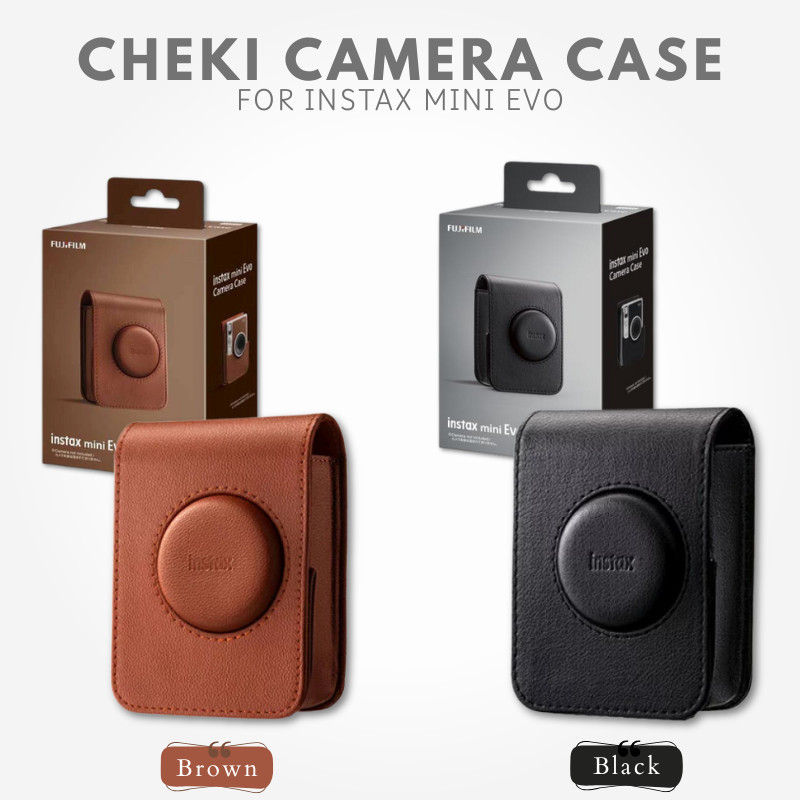เคสกล้องถ่ายรูปทันที FUJIFILM Instax Mini Evo - เฉพาะรุ่น มีให้เลือกสีดำและสีน้ำตาล เครื่องเขียนสมุดบันทึก/ไดอารี่จากญี่ปุ่น